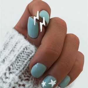 BOGO Silver Lighting Bolt Earrings Studs Jewelry